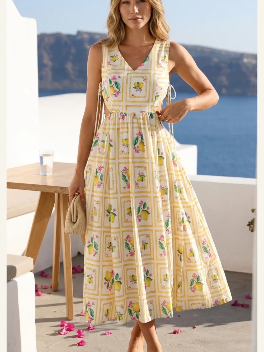 Meet Me In Santorini Citrus Maxi Dress
